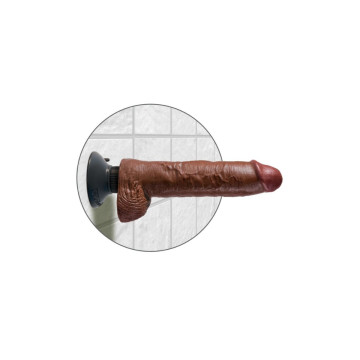 King Cock - Vibratordildo Mit Hoden 25.5 Cm Braune Farbe | Vybes.it