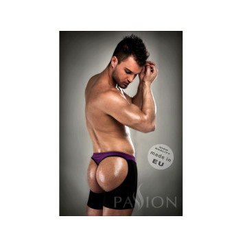 PASSION - BOXER 009 LINGERIE EROTIQUE LILAS/NOIR S/M - PASSION MEN -…