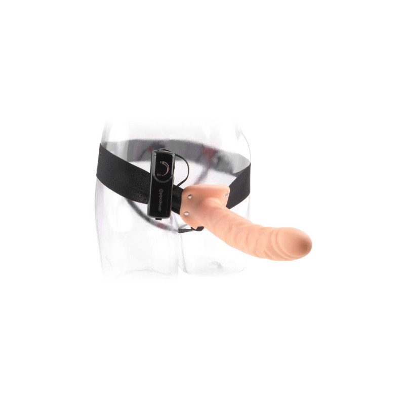 Fetish Fantasy Series - Arnés Vibrador Hueco 19 Cm Natural |