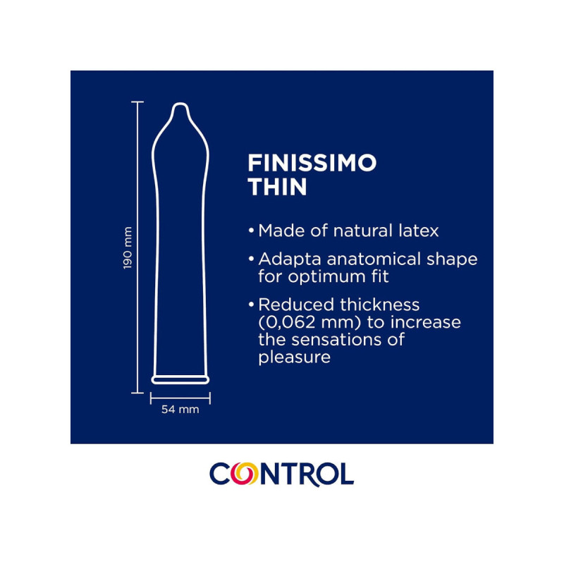 CONTROL - PRÉSERVATIFS FINISSIMO SENSO 144 UNITÉS - CONTROL CONDOMS -…
