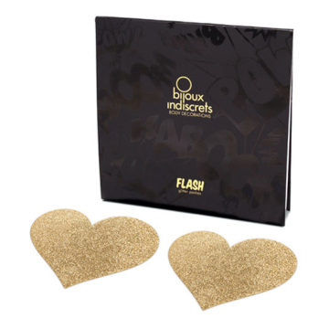 BIJOUX INDISCRETS - CACHE-METONS FLASH COEUR D'OR