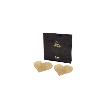 BIJOUX - INDISCRETS FLASH GOLDEN HEART NIPPLE COVERS - BIJOUX FLASH C…