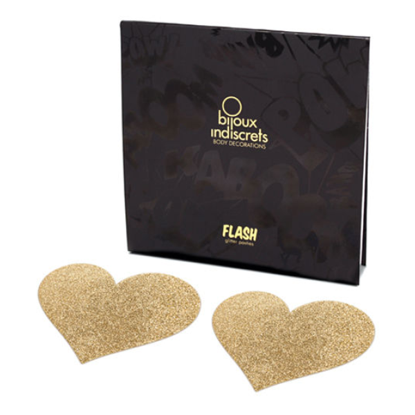 BIJOUX INDISCRETS - CACHE-METONS FLASH COEUR D'OR