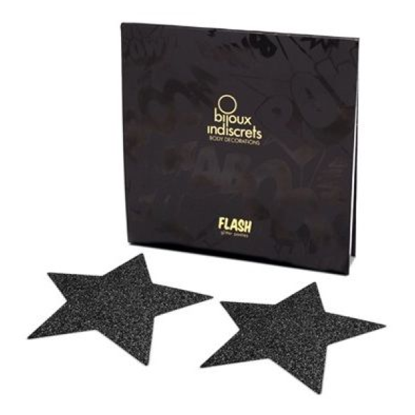 BIJOUX INDISCRETS - CAPPUCCI PER CAPEZZOLI INDISCRETI BLACK STAR FLASH