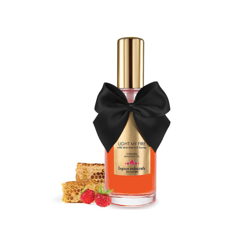 BIJOUX - MASSAGE OIL HEAT EFFECT STRAWBERRY AROMA - BIJOUX LOVE COSME…