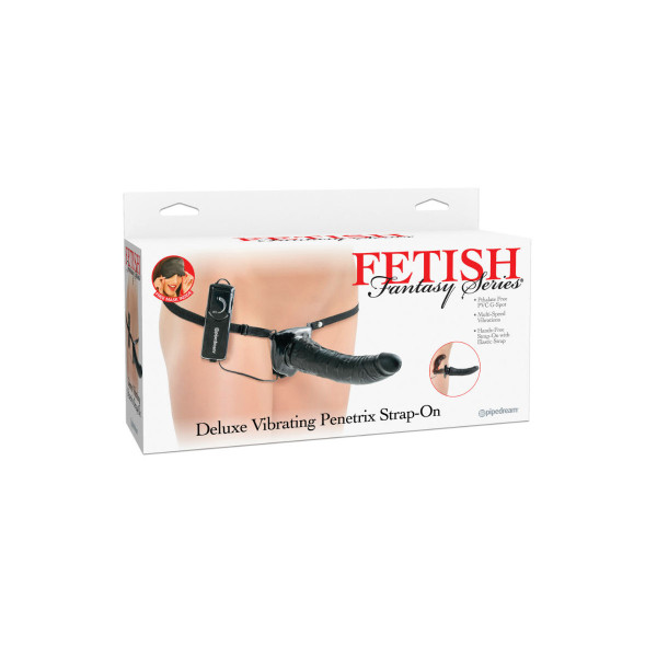 FETISH FANTASY SERIES - SERIES DELUXE ARNÉS VIBRADOR PENETRIS NEGRO