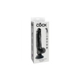 King Cock - Dildo Vibrador Con Testículos 23 Cm Negro | Vybes.it