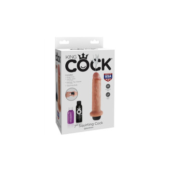 KING COCK - DILDO SQUIRTING 17.8 CM NATURAL