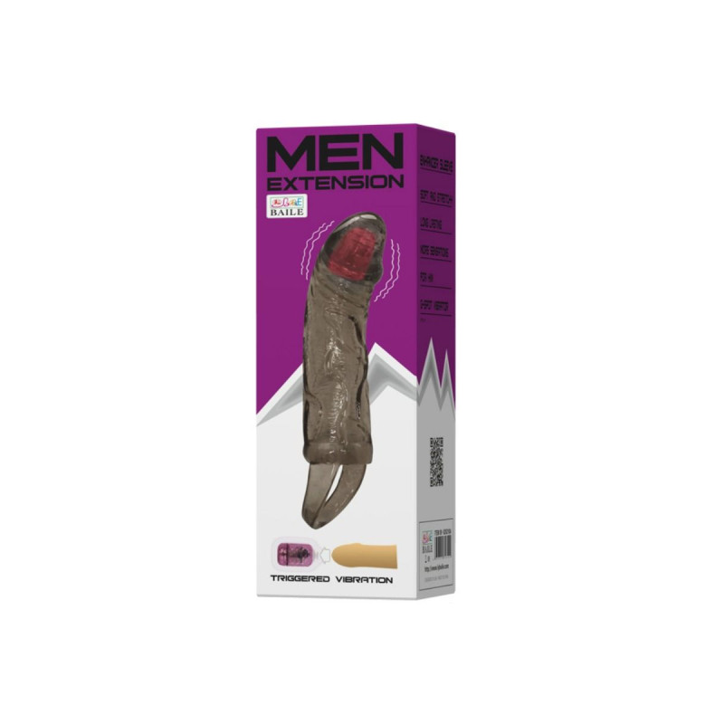 Baile - Funda Extensora Pene Con Vibración Y Strap Para Testículos