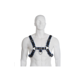 Leather Body - Arnés Cuero Azul Y Negro Chest Bulldog | Vybes.it