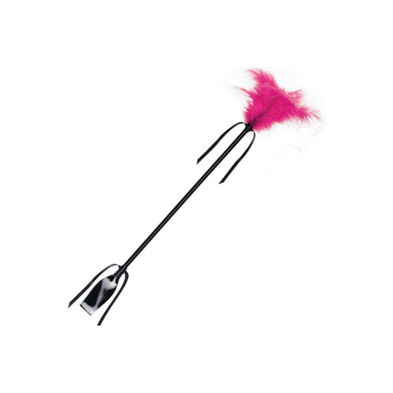 SECRETPLAY - BLACK AND FUCHSIA WHIP & FEATHER - SECRETPLAY 100% FETIS…