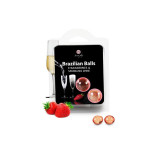 SECRETPLAY - STRAWBERRY AND CHAMPAGNE BRAZILIAN BALLS SET - SECRETPLA…