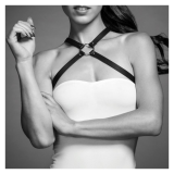 BIJOUX INDISCRETS - CROSSED CHEST HARNESS BLACK