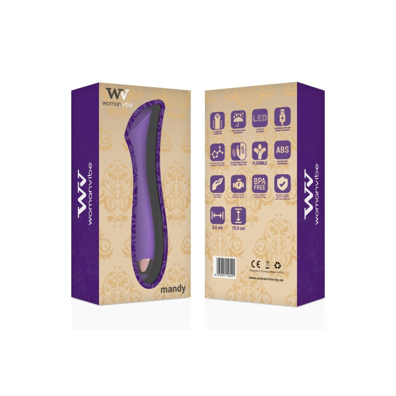 Womanvibe - Mandy Vibrador Recargable Silicona Punto "K" | Vybes.it