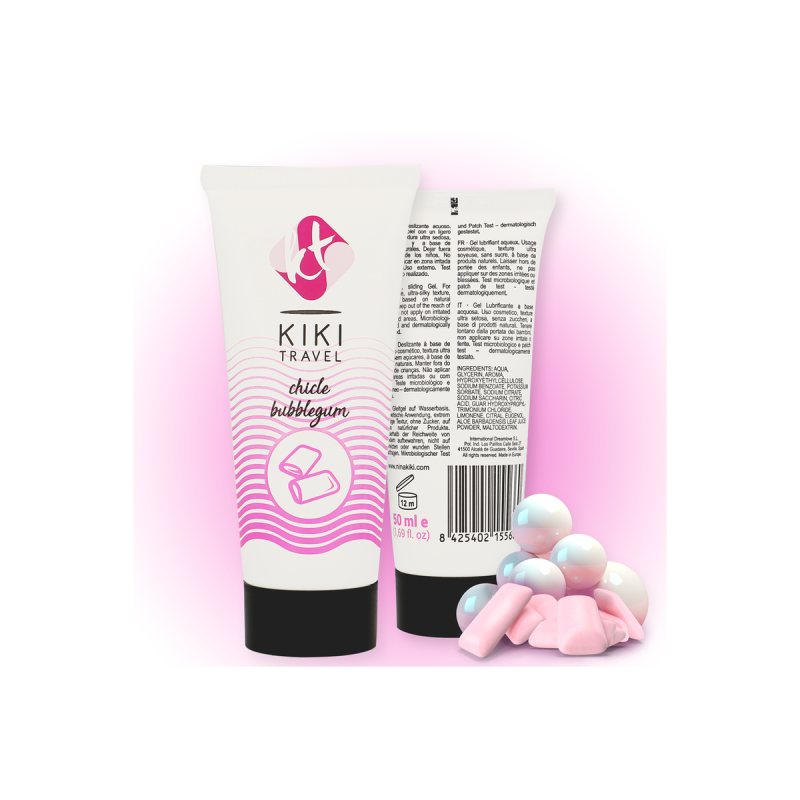 KIKÍ TRAVEL - LUBRIFIANT GOMME FRAISE 50 ML - Aux saveurs délicieuses