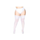 LEG AVENUE - TAILLE PLUS STAY UP BLANC TRANSPARENT - LEG AVENUE HOSIE…