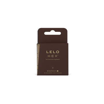 LELO HEX CONDOMS RESPECT XL 3 PACK - Taglia XL (grande)