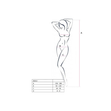 PASSION - WOMAN BS013 RED BODYSTOCKING ONE SIZE - PASSION WOMAN BODYS…