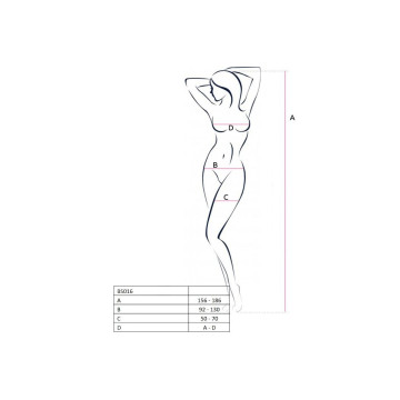 PASSION - WOMAN BS016 ROTER BODYSTOCKING, EINE GRÖSSE - PASSION WOMAN…