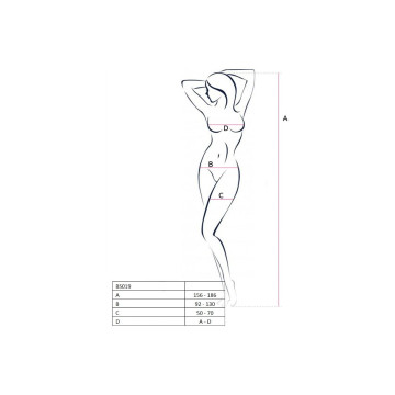 PASSION - FEMME BS019 BODYSTOCKING BLANC TAILLE UNIQUE - PASSION WOMA…