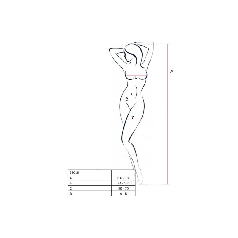 PASSION - WOMAN BS019 BODYSTOCKING BIANCO TAGLIA UNICA - PASSION WOMA…