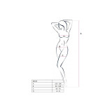 PASSION - WOMAN BS019 WEISSER BODYSTOCKING, EINE GRÖSSE - PASSION WOM…