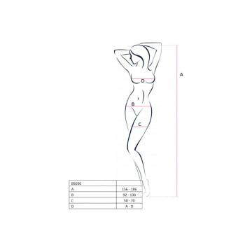 PASSION - WOMAN BS020 BODYSTOCKING BIANCO TAGLIA UNICA - PASSION WOMA…