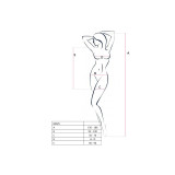PASSION - WOMAN BS025 BODYSTOCKING SCHWARZ KLEIDERSTIL EINE GRÖSSE -…