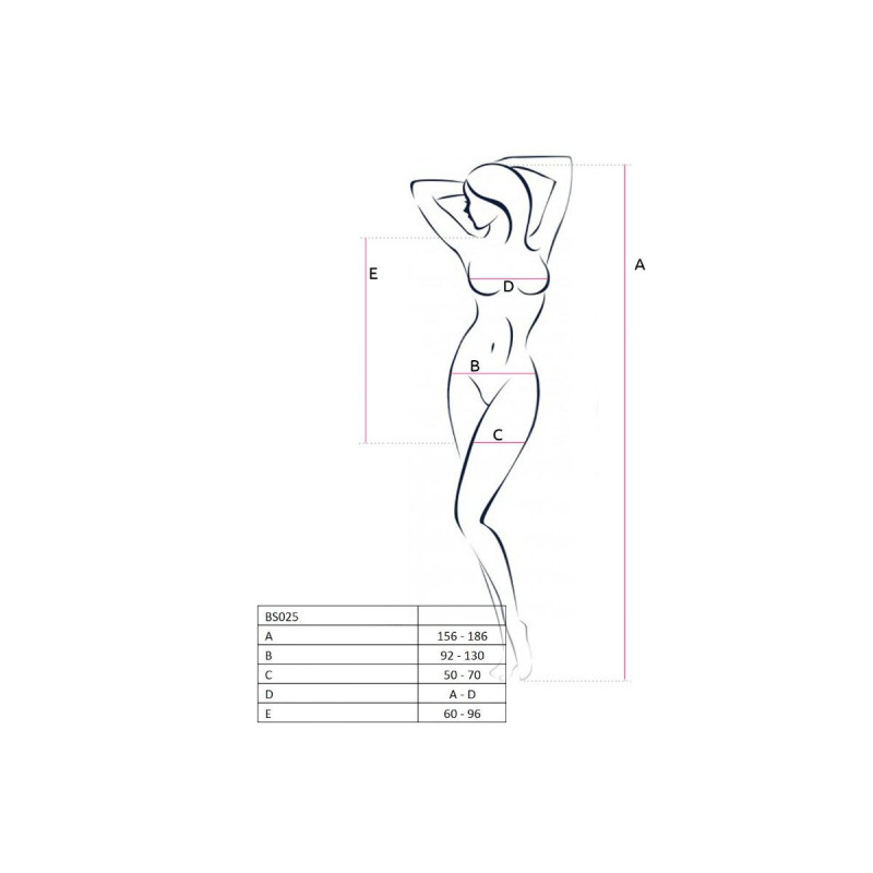PASSION - WOMAN BS025 BODYSTOCKING ABITO BIANCO STILE TAGLIA UNICA -…