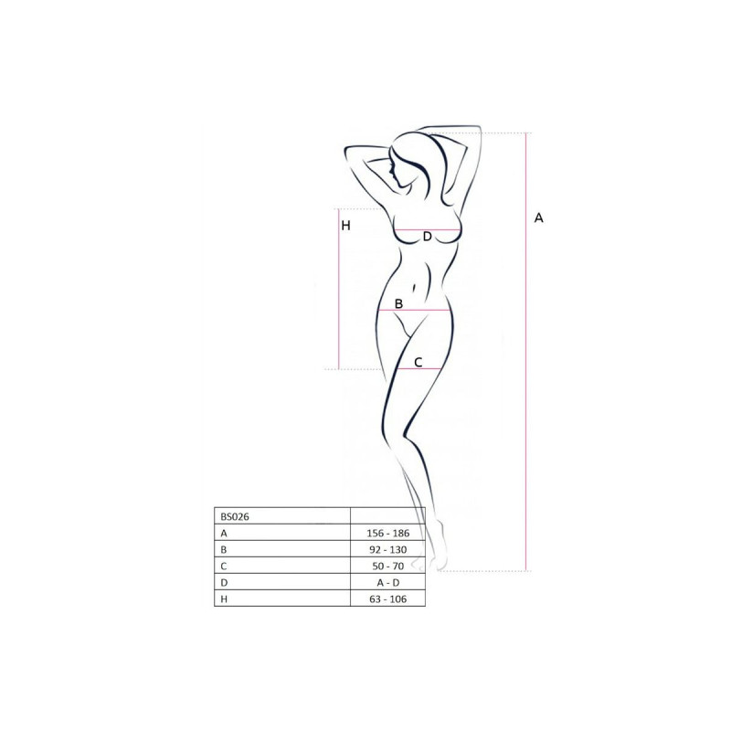 PASSION - FEMME BS026 BODYSTOCKING STYLE ROBE NOIR TAILLE UNIQUE - PA…
