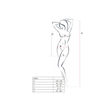 PASSION - WOMAN BS026 BODYSTOCKING ABITO BIANCO STILE TAGLIA UNICA -…