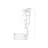 PASSION - WOMAN BS026 BODYSTOCKING WEISSER KLEIDSTIL EINE GRÖSSE - PA…