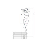 PASSION - WOMAN BS027 BODYSTOCKING ABITO ROSSO STILE TAGLIA UNICA - P…