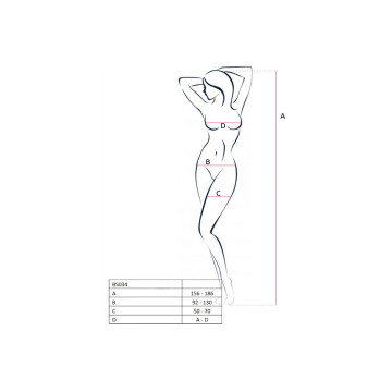 PASSION - WOMAN BS034 ROTER BODYSTOCKING, EINE GRÖSSE - PASSION WOMAN