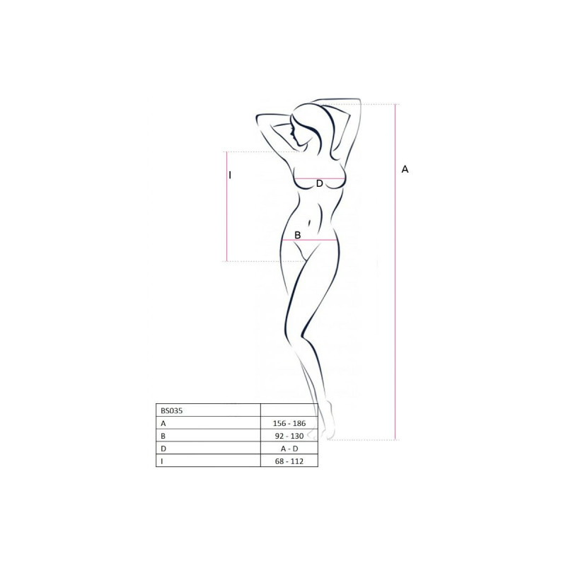 PASSION - FEMME BS035 BODYSTOCKING ROUGE TAILLE UNIQUE - PASSION WOMA…