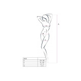 PASSION - WOMAN BS036 BODYSTOCKING BLANCO TALLA ÚNICA