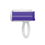 CASUAL LOVE - RING TONGUE VIBRATING PURPLE - Accessories for the penis