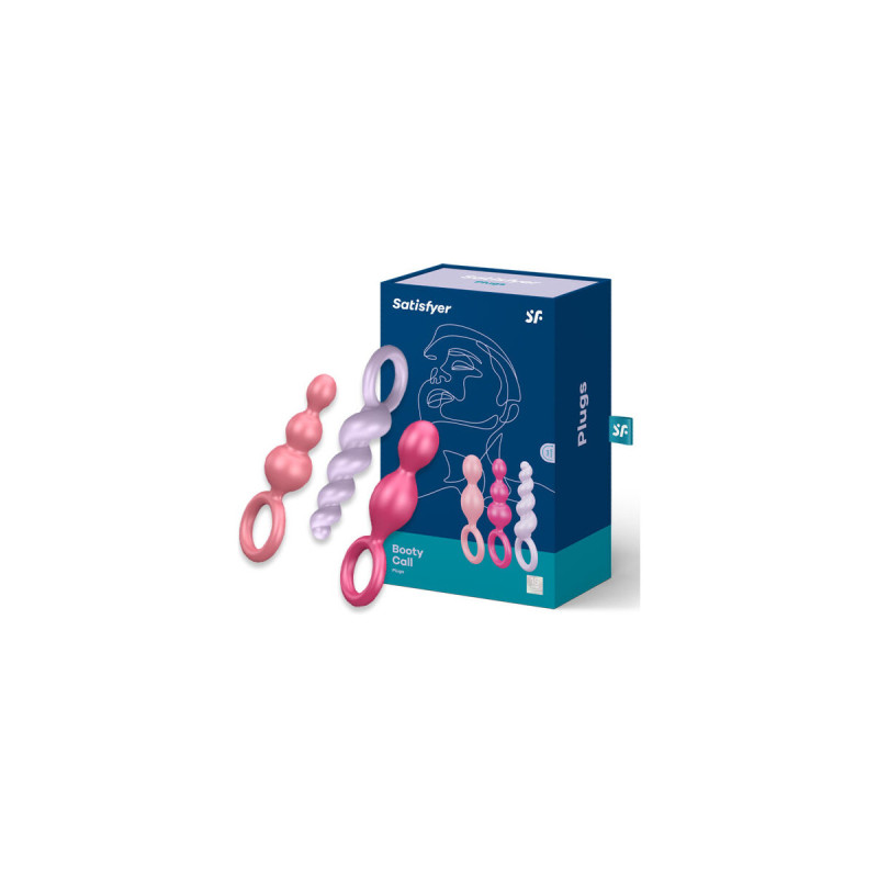 SATISFYER - JEU DE BOUCHONS ANAL 3 PCS TRICOLORE - SATISFYER PLUGS -…