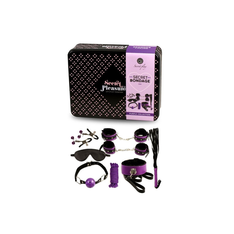 Secretplay - Bdsm Set 8Pcs Lila / Negro | Vybes.it