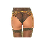 Leg Avenue - Liguero Lurex Dorado Talla Única | Vybes.it