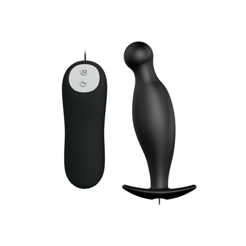 Pretty Love - Plug Anal Silicona 12 Modos Vibración Negro | Vybes.it