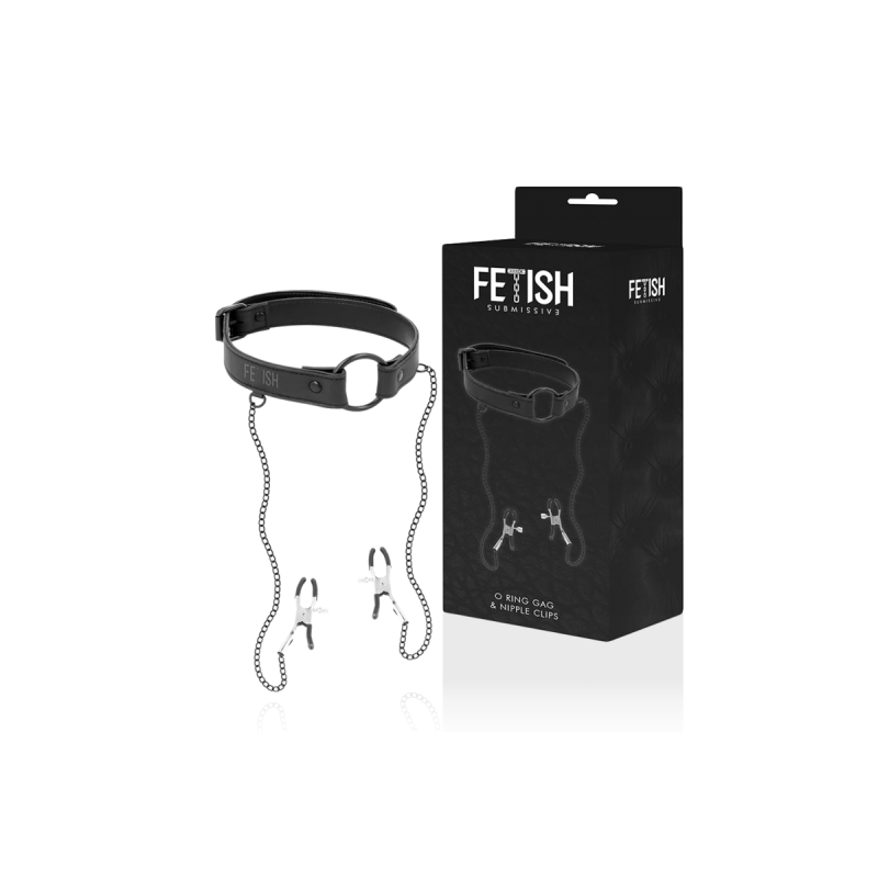 Fetish Submissive - Anilla Mordaza Con Pinzas Para Pezones |
