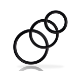 ADDICTED TOYS - SET DI ANELLI PER PENE NERO - Cockring senza vibrazio…