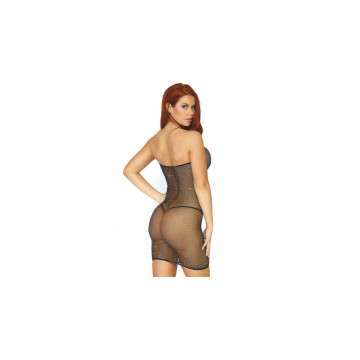 Leg Avenue - Crystalized Fishnet Multidress Black O.s | Vybes.it