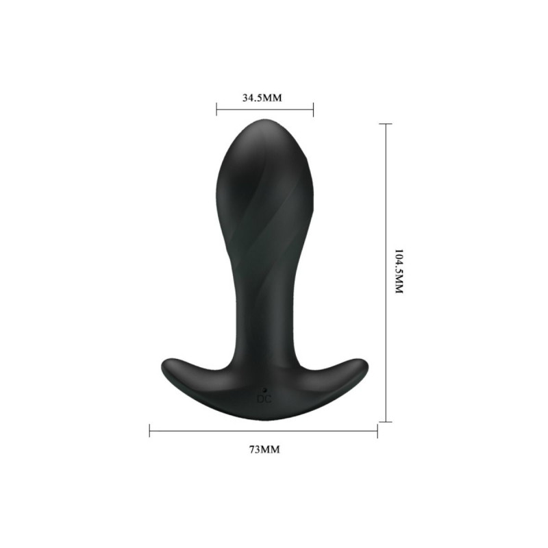 Pretty Love - Vibrador Anal Negro | Vybes.it