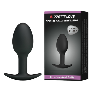 PRETTY LOVE - PLUG ANALE IN SILICONE 6.5 CM NERO