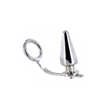 Metal Hard - Anillo Acero Con Plug Anal 45 X 45Mm | Vybes.it