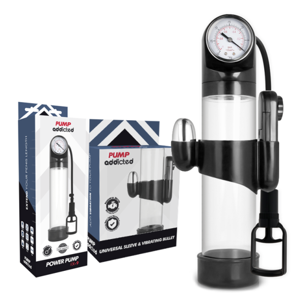 PUMP ADDICTED - POMPA PER EREZIONE TRASPARENTE RX9 CON VIBRATORE