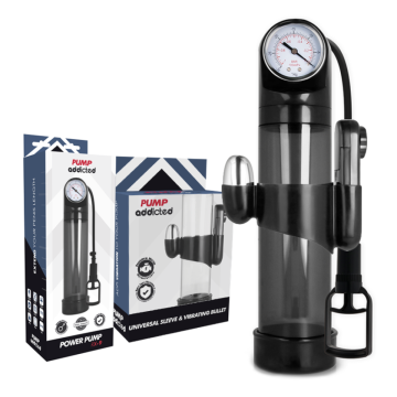PUMP ADDICTED - POMPE À ÉRECTION RX9 NOIRE AVEC VIBROMASSEUR