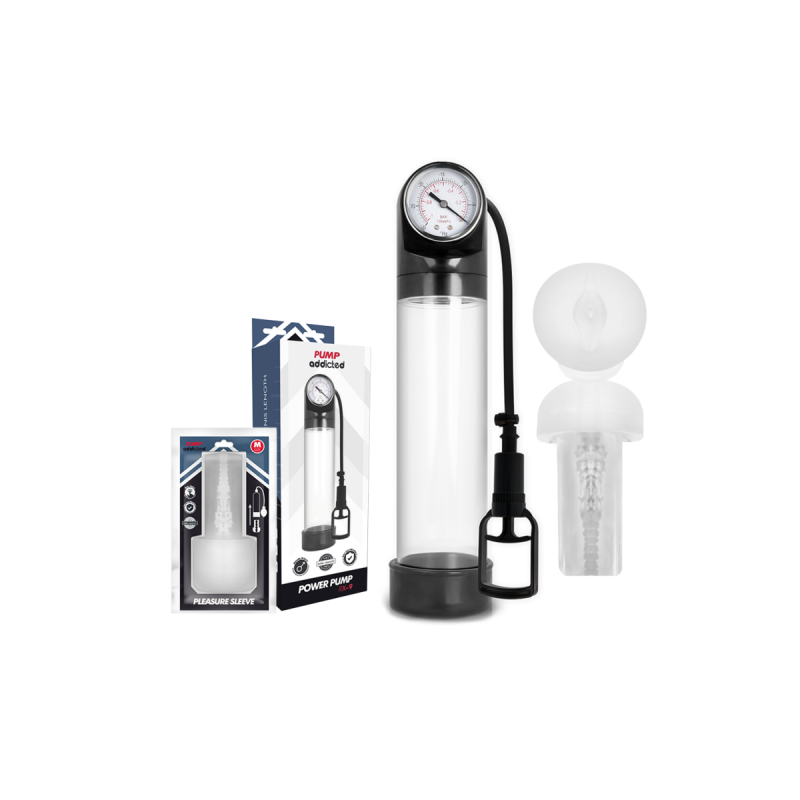 Pump Addicted - Bomba Erección Rx9 Transparente Con Masturbador |